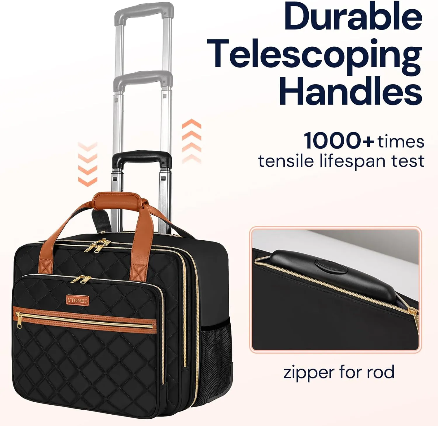 Ytonet Rolling Laptop Bag Women